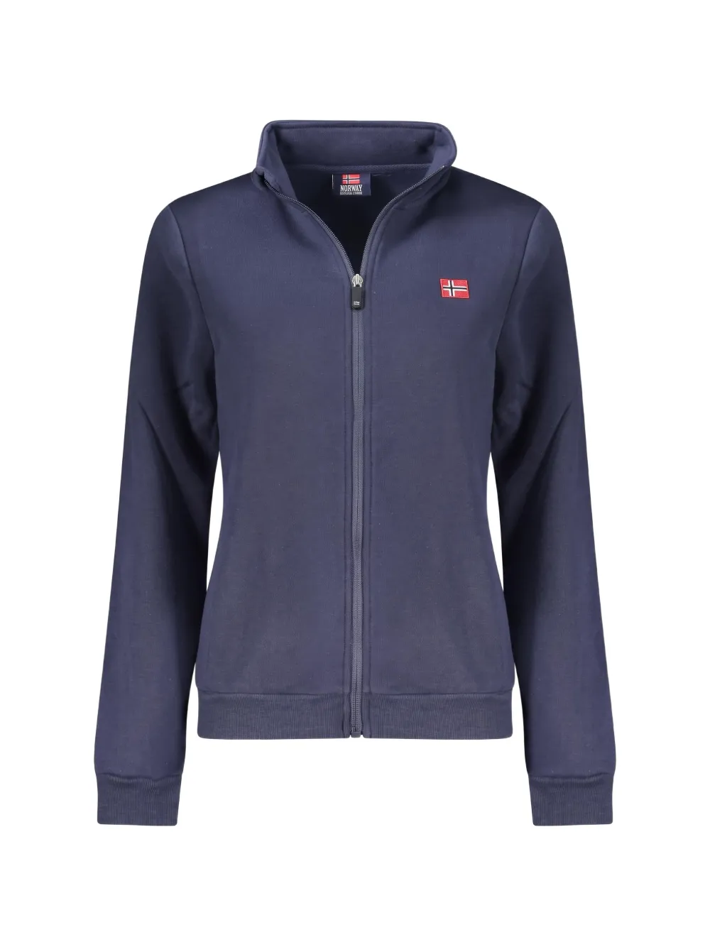 Norwegian Rain zip-up logo-patch cardigan - Blau