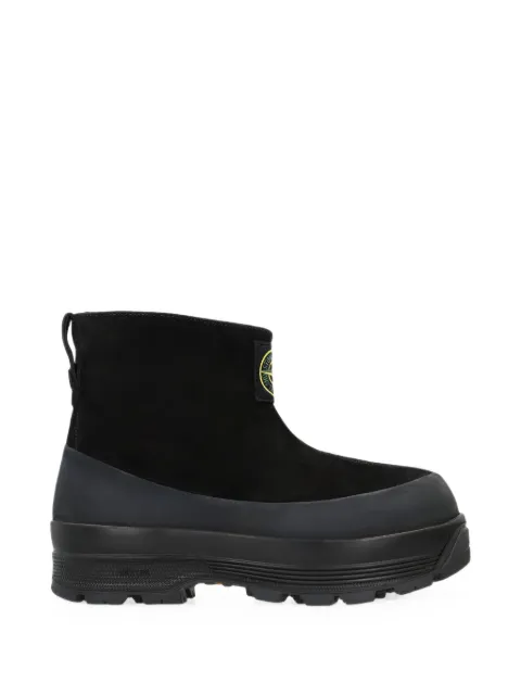 Stone Island suede logo-patch boots