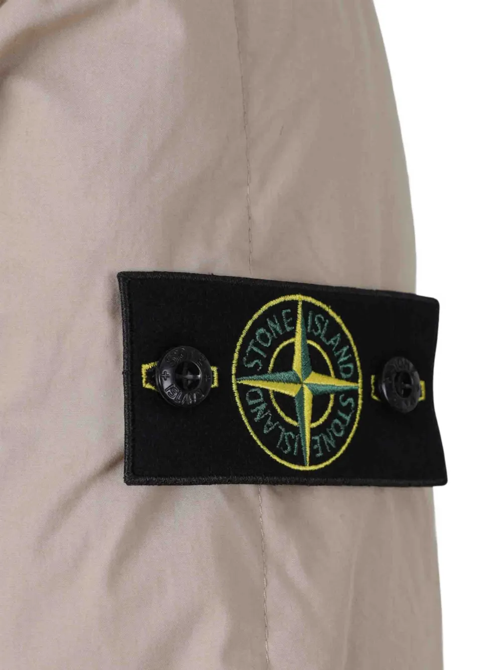 Stone Island Gewatteerd jack met logopatch Beige