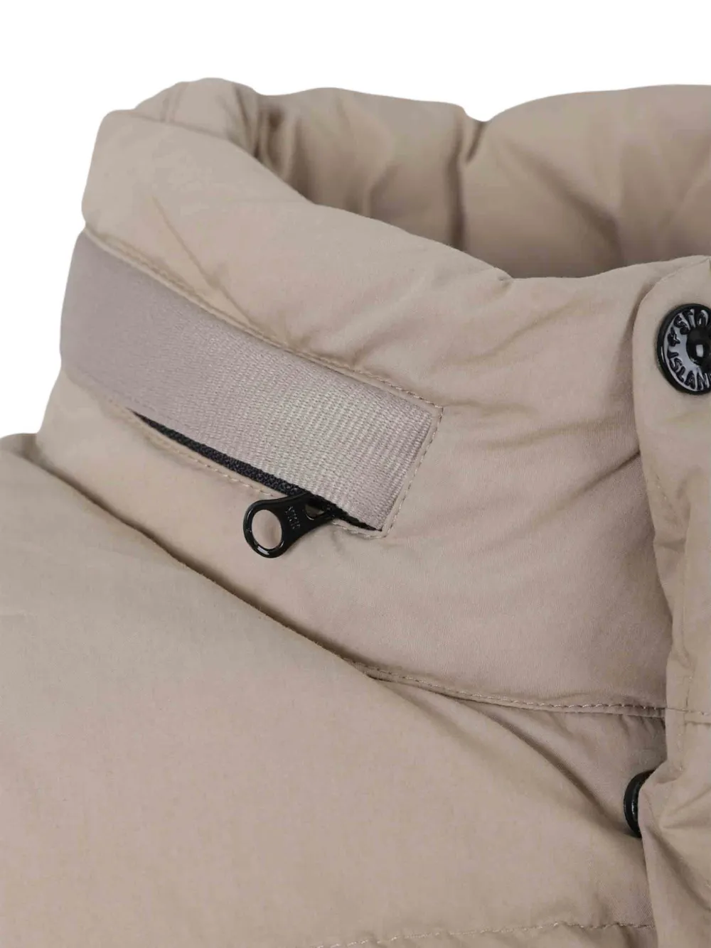 Stone Island Gewatteerd jack met logopatch Beige