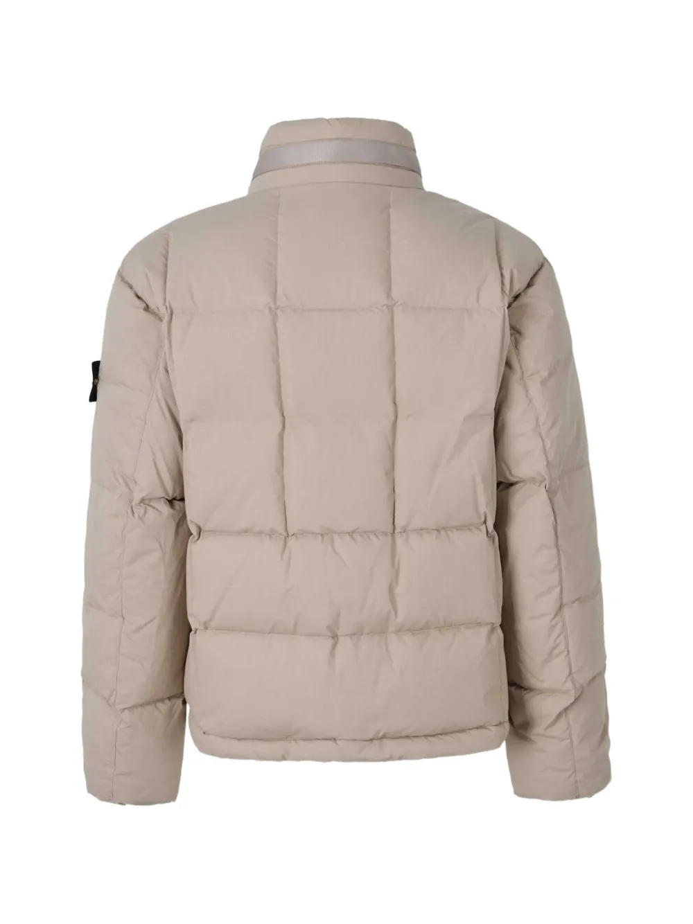 Stone Island Gewatteerd jack met logopatch Beige