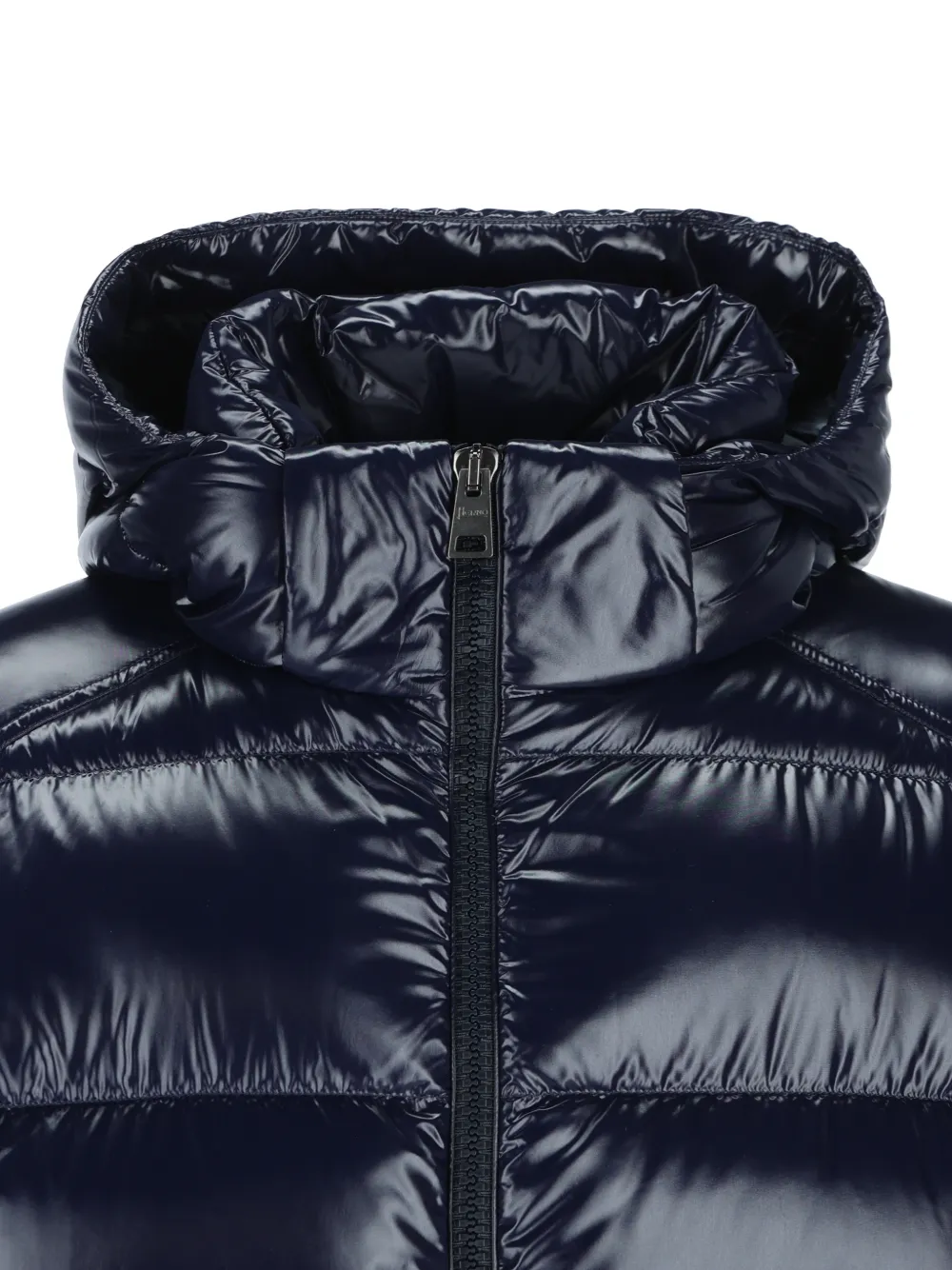 Herno Gevoerd donsjack met capuchon Blauw