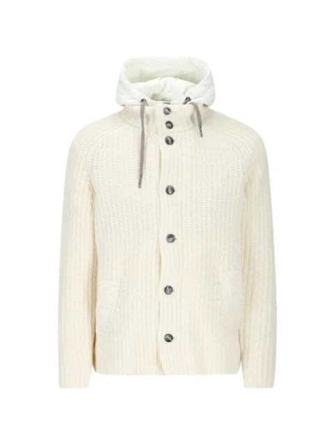 Herno chunky-knit hooded jacket