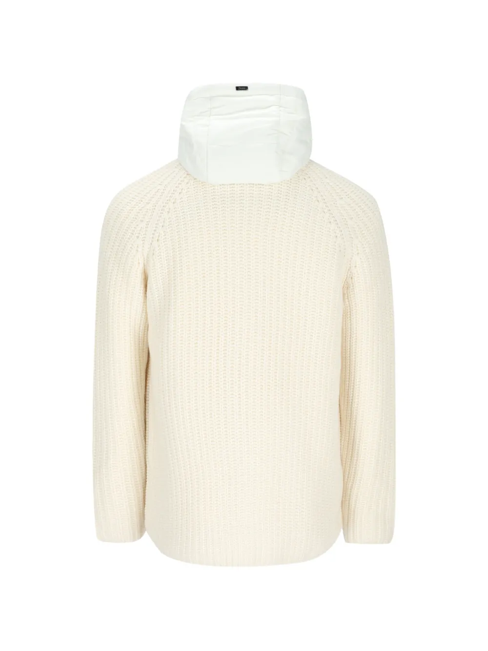 Herno chunky-knit hooded jacket Beige
