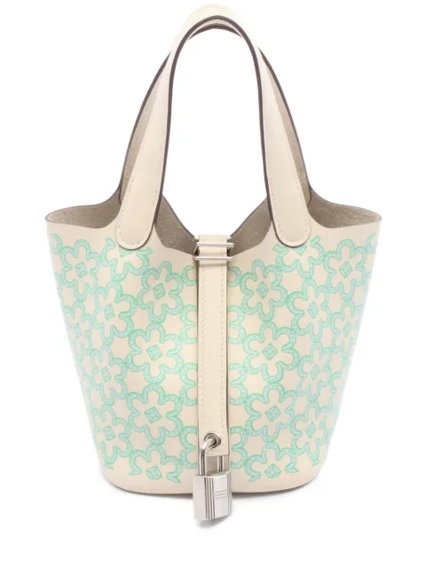 Hermès Pre-Owned 2022 Micro Swift Lucky Daisy Picotin Lock 14 handbag