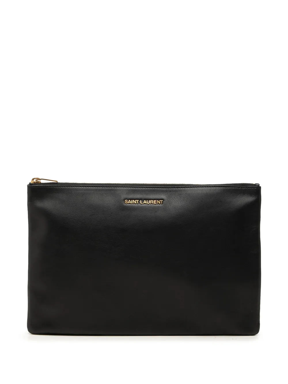 Saint Laurent Pre-Owned 2013-2026 Leather Zip clutch bag - Nero