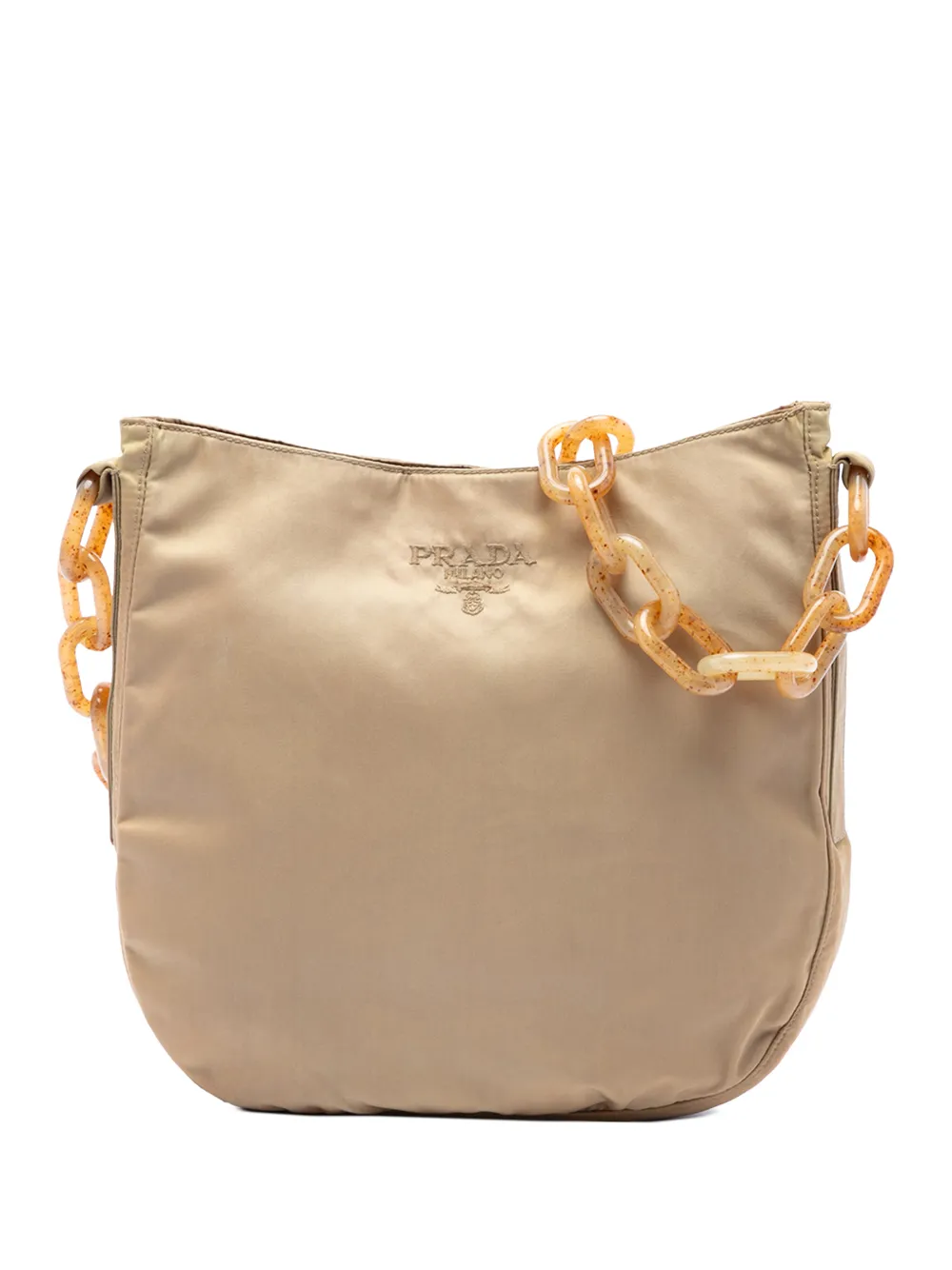 Prada Pre-Owned 2000-2013 Tessuto Resin Chain shoulder bag - Nude