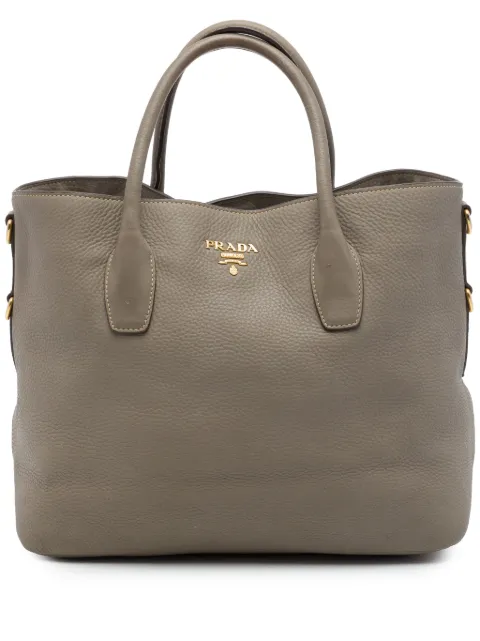 Prada Pre-Owned bolsa satchel Vitello Daino Open reversible 2010-2026