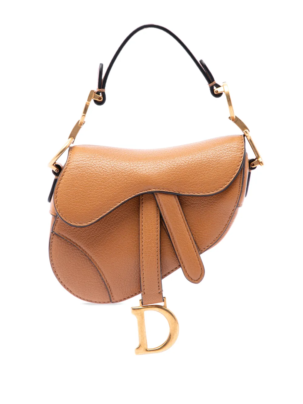 Christian Dior Pre-Owned 2021 Micro Goatskin Saddle Bag satchel - Braun