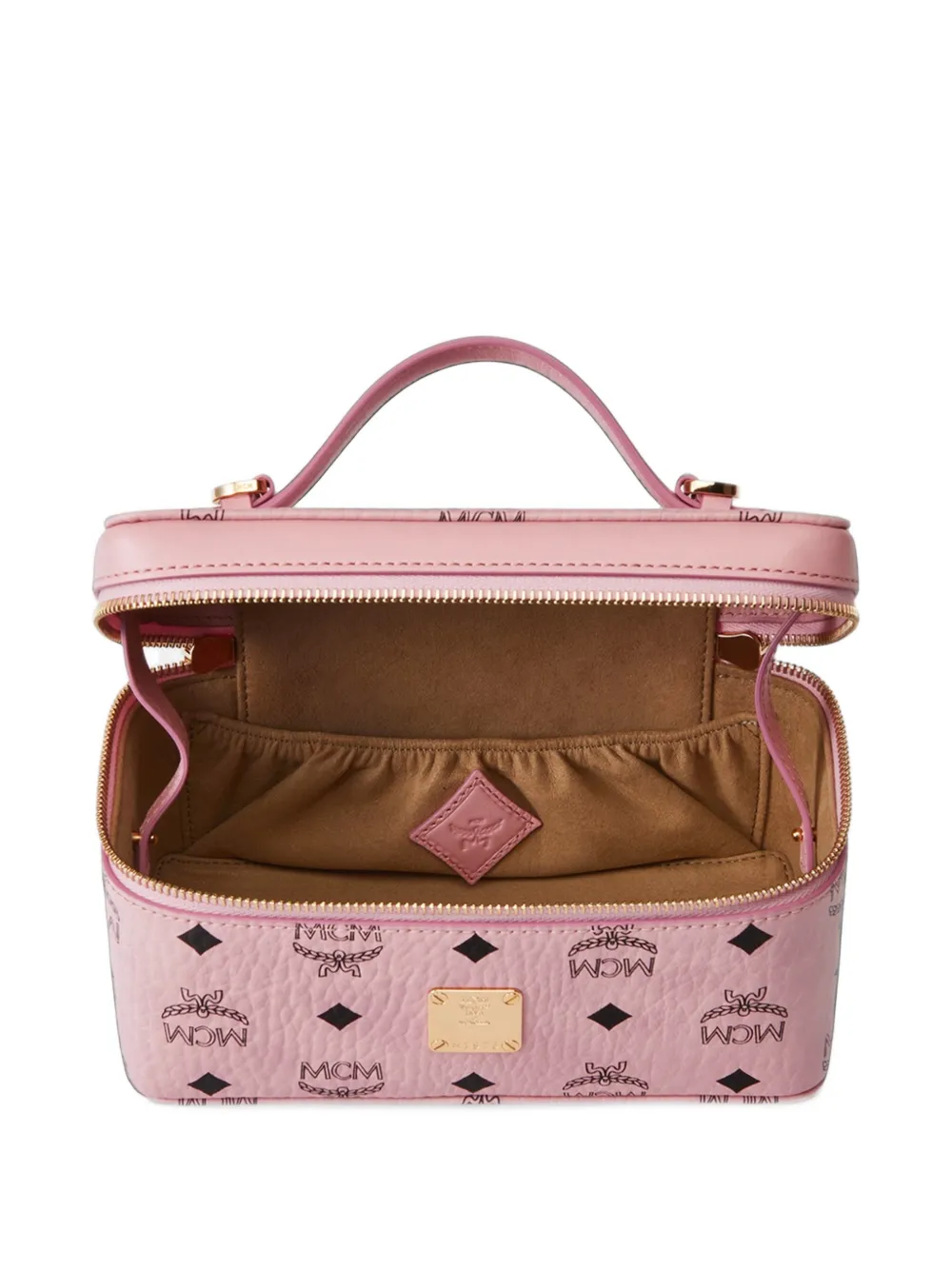 MCM Aren Visetos vanity case Roze