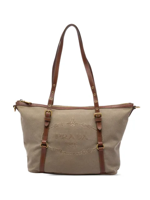 Prada Pre-Owned 2013-2026 Canvas Canapa Logo tote bag