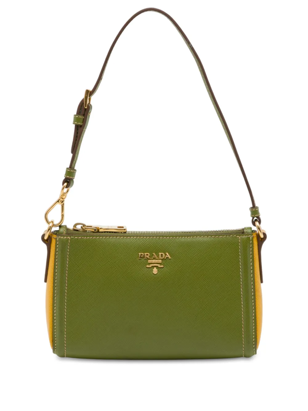 Prada Pre-Owned 2013-2026 Bicolor Saffiano shoulder bag - Yellow