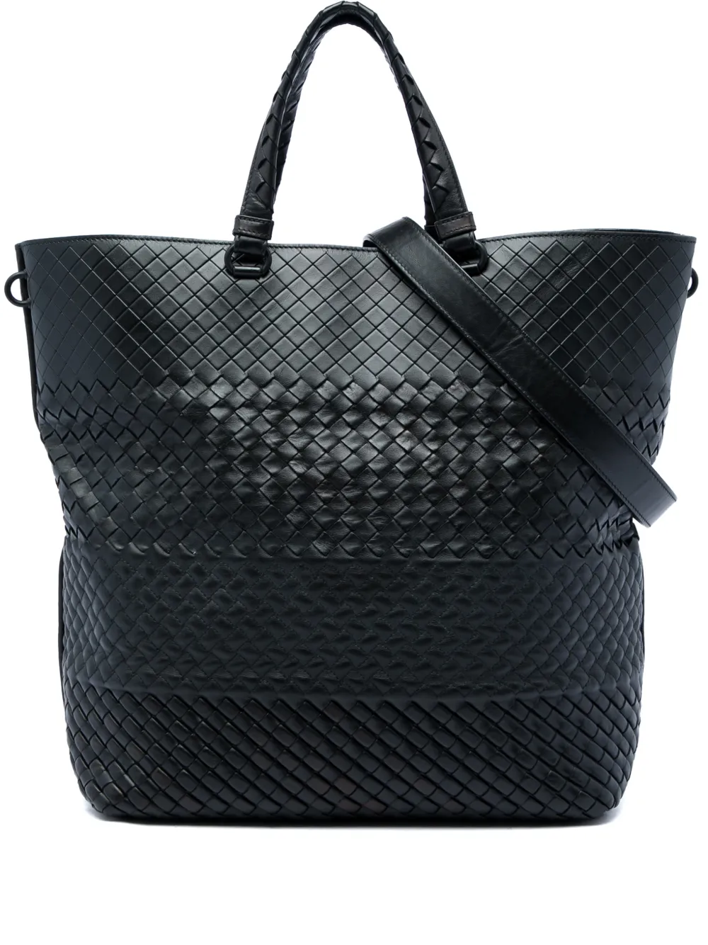 Bottega Veneta Pre-Owned cabas en cuir Intrecciato Imperatore (2012-2026) - Noir