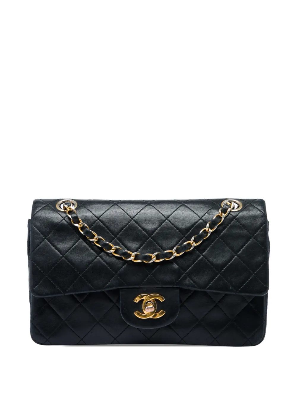 CHANEL Pre-Owned 1989-1991 Small Classic Lambskin Double Flap shoulder bag - Nero