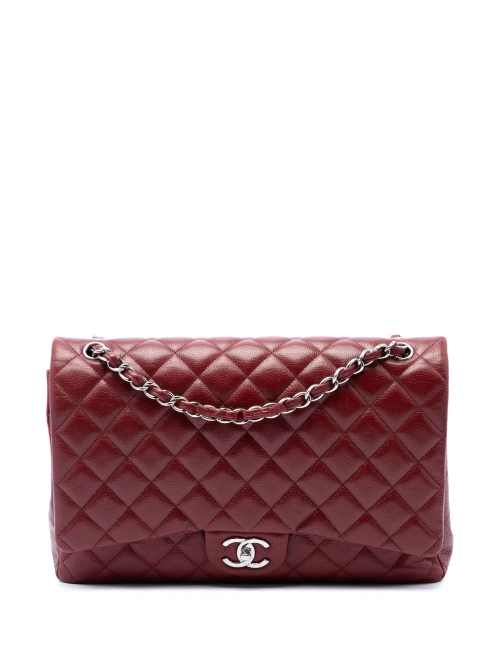 CHANEL Pre-Owned 2011 Maxi Classic Caviar Double Flap shoulder bag - Rosso