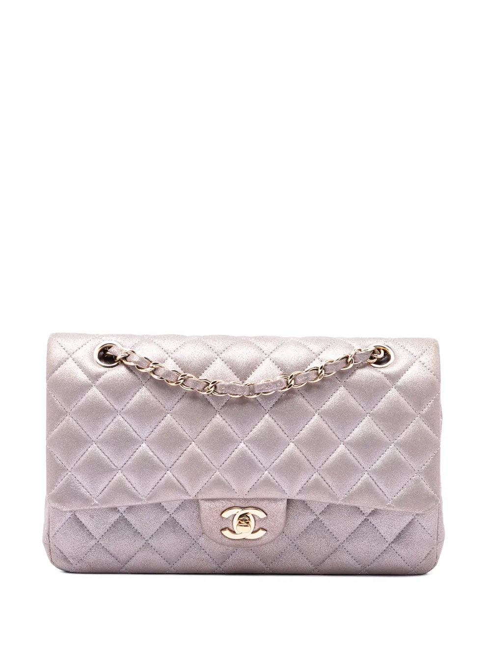 CHANEL Pre-Owned 2014 Medium Classic Iridescent Lambskin Double Flap shoulder bag - Rosa