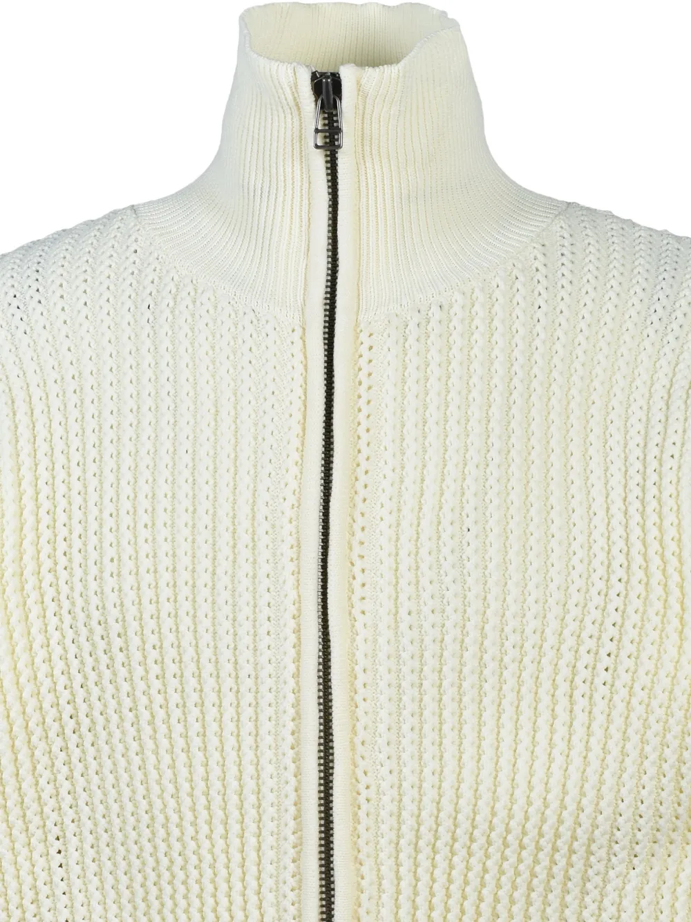 BREATH Ribgebreid vest Beige