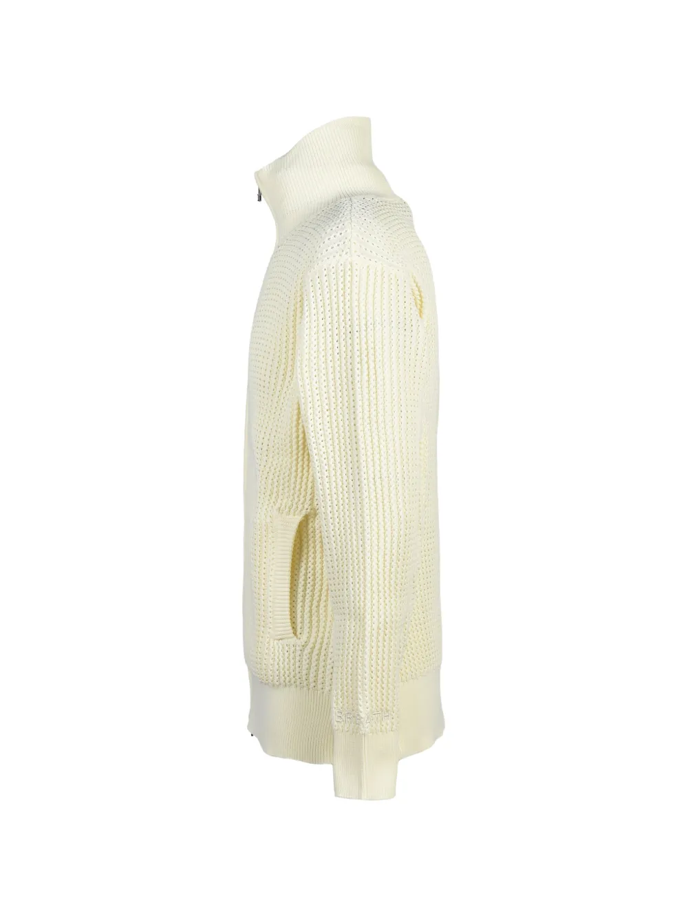 BREATH Ribgebreid vest Beige