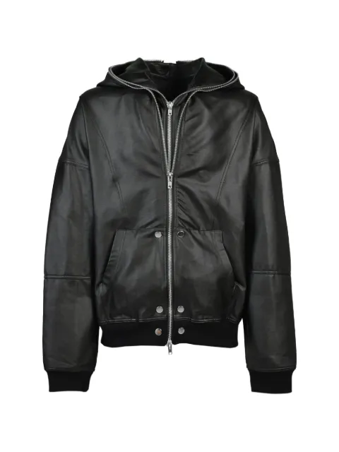 BREATH double-layered hooded bomber jacket