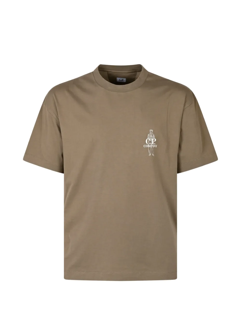 C.P. Company 30 1 jersey short-sleeve comfort logo T-Shirt Beige