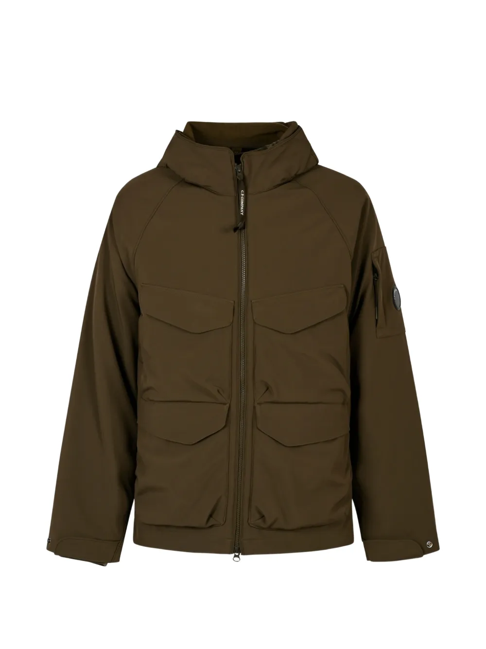 C.P. Company Lens-detail hooded jacket Groen