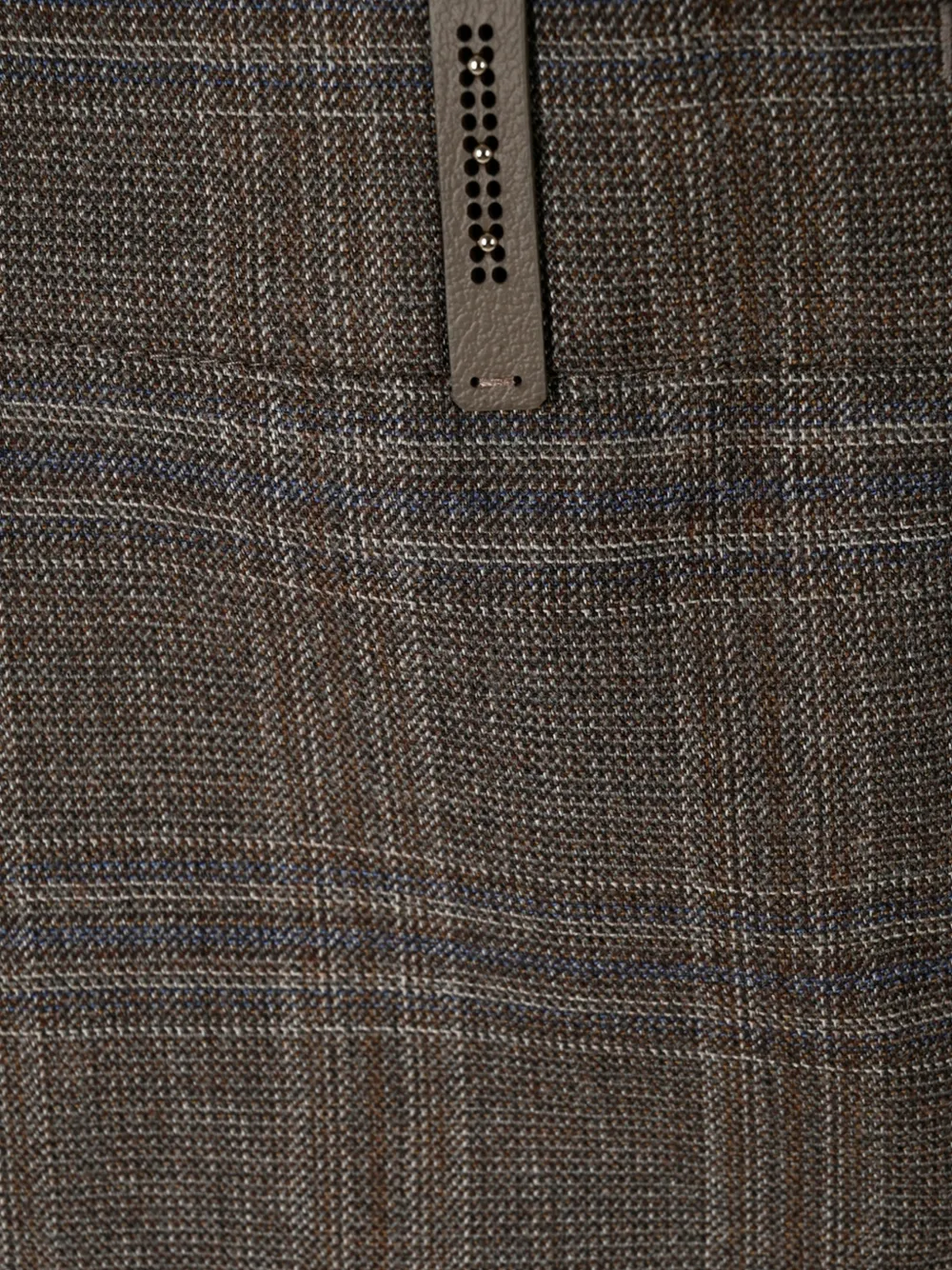 Peserico Geruite broek met wijde pijpen Bruin