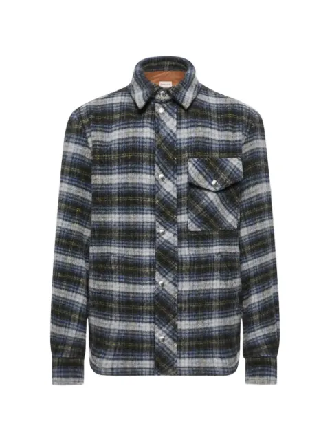 Moncler check-print wool jacket