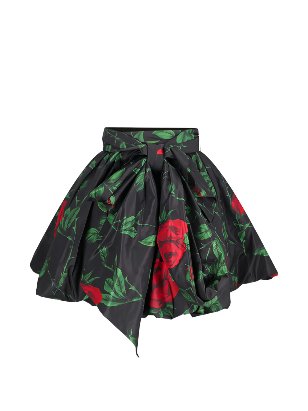 Blumarine Mini-rok met roos-print Zwart