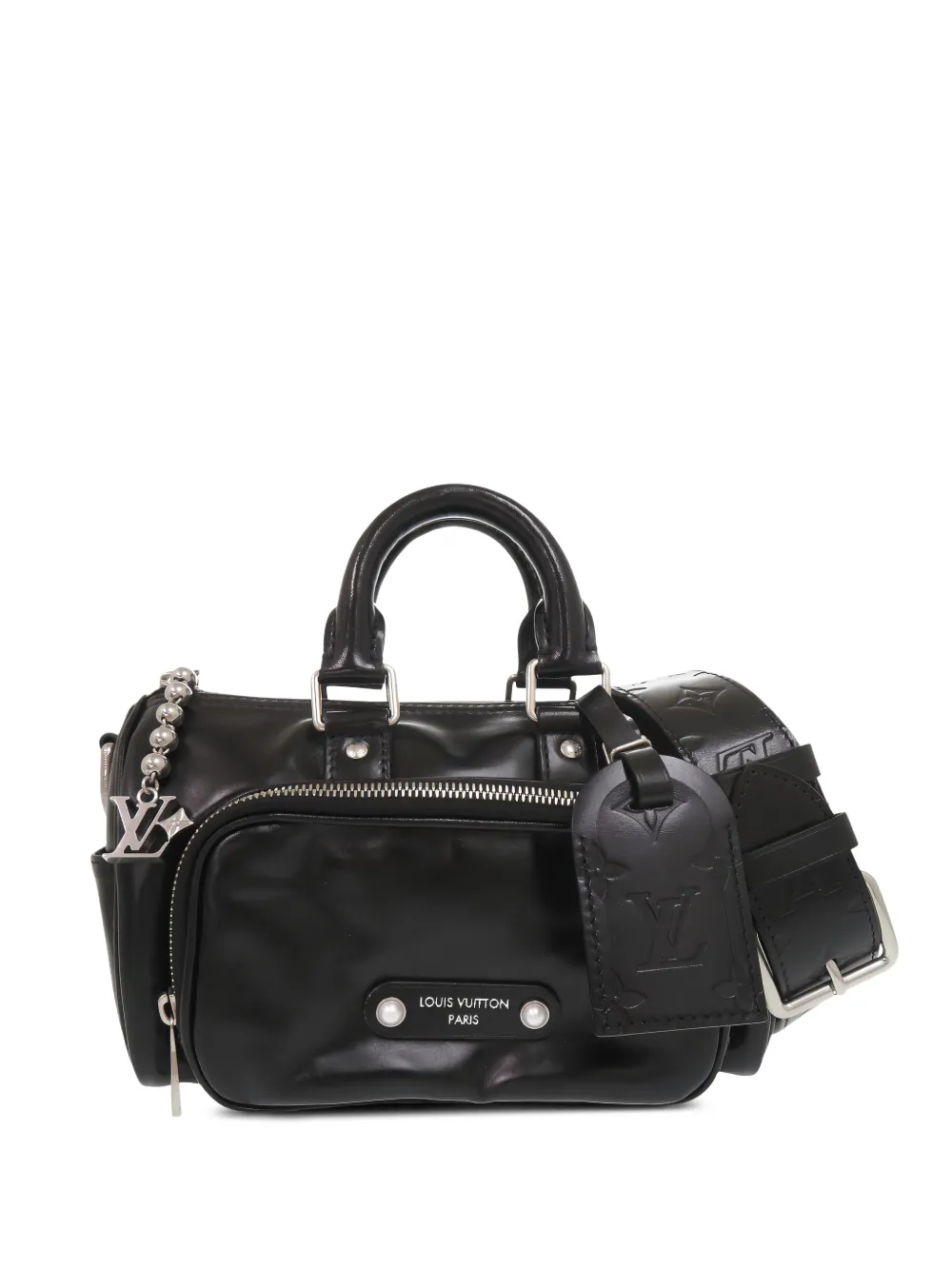 Louis Vuitton Pre-Owned 2021-2026 Glossy Calfskin Keepall Cargo Bandouliere 25 satchel - Nero