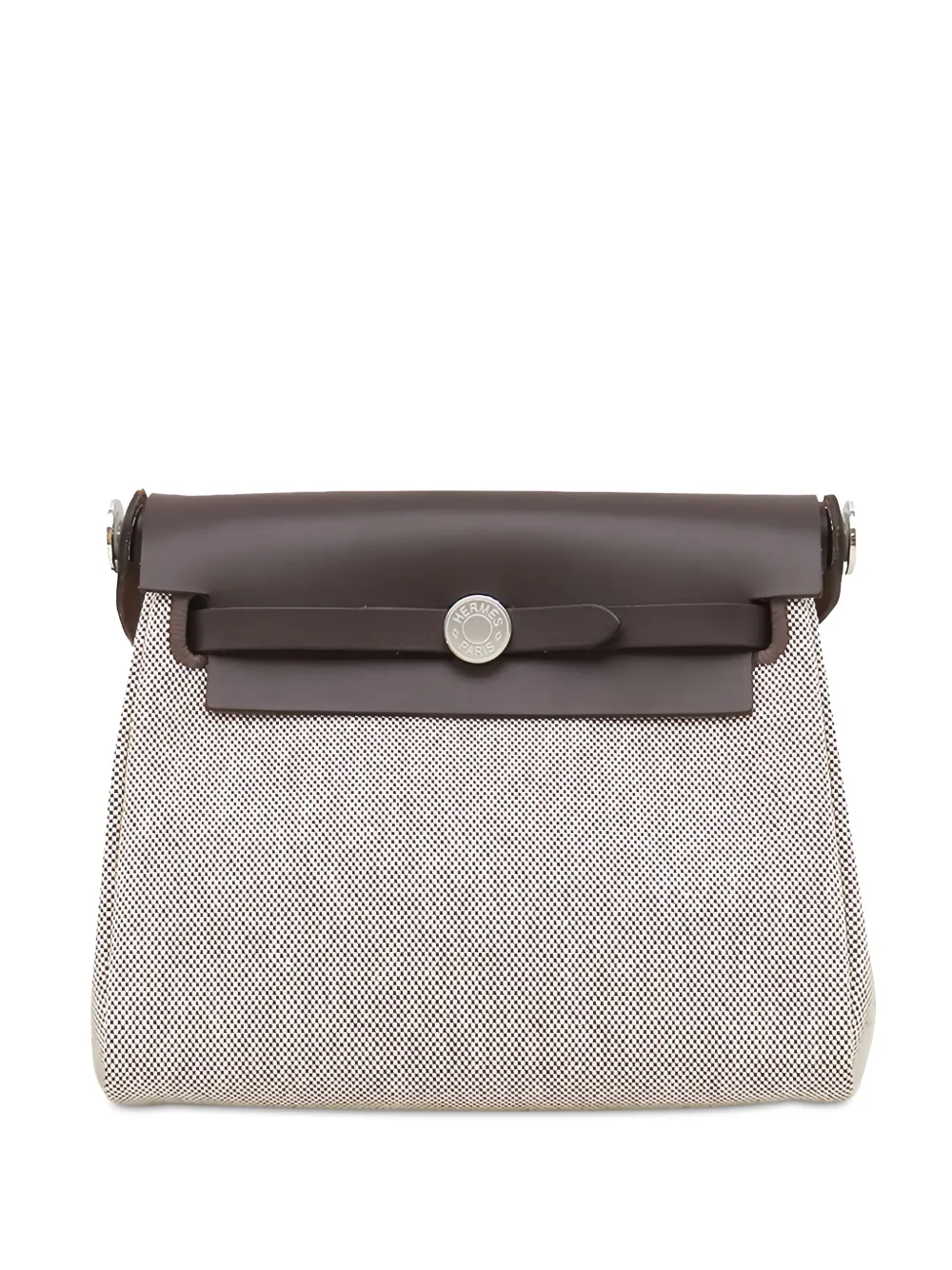 Hermès Pre-Owned 2026 Military Toile and Vache Hunter Herbag Zip 20 crossbody bag - Braun