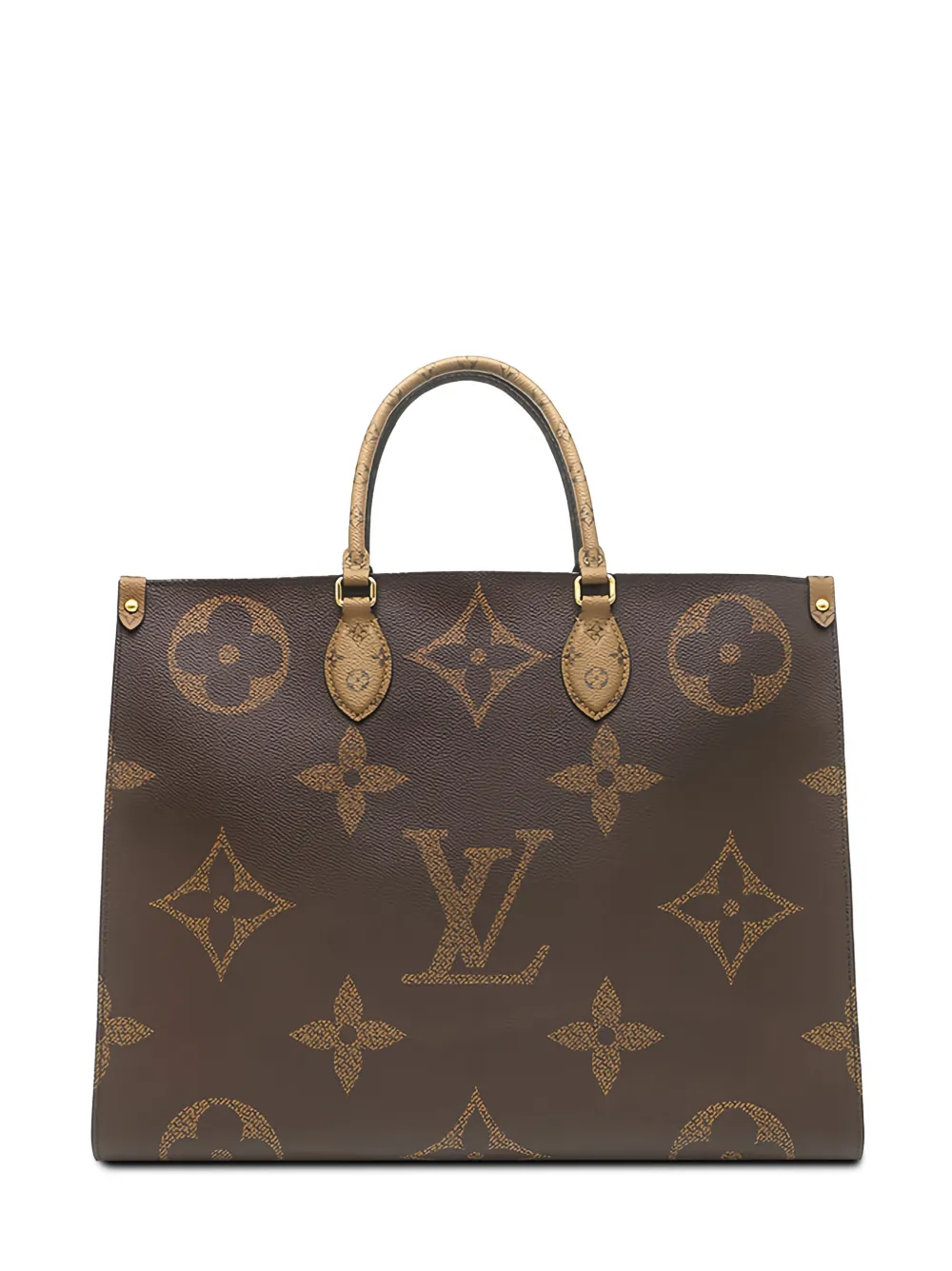 Louis Vuitton Pre-Owned 2021-2026 Monogram Reverse Giant OnTheGo GM satchel - Marrone
