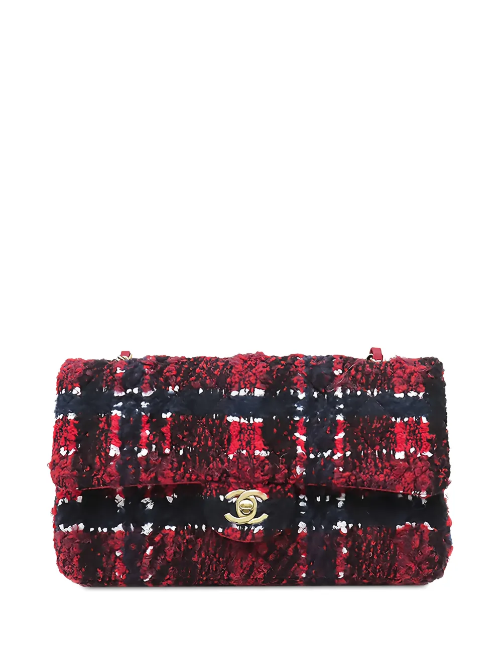 CHANEL Pre-Owned 2021-2026 Medium Classic Tweed Double Flap shoulder bag - Red