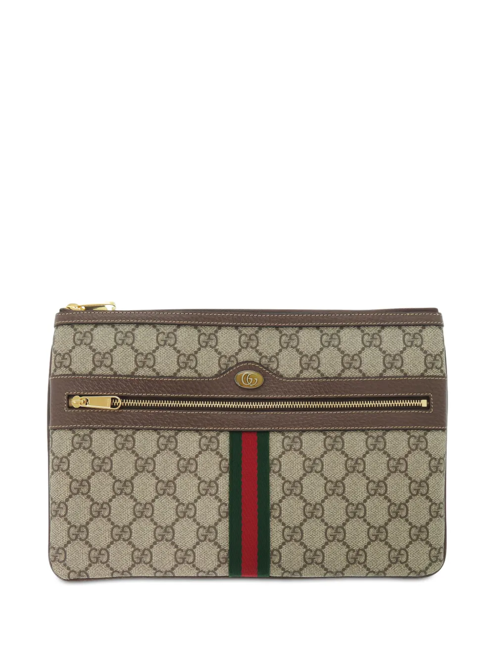 Gucci Pre-Owned 2000-2015 GG Supreme Web Ophidia clutch bag - Neutrals