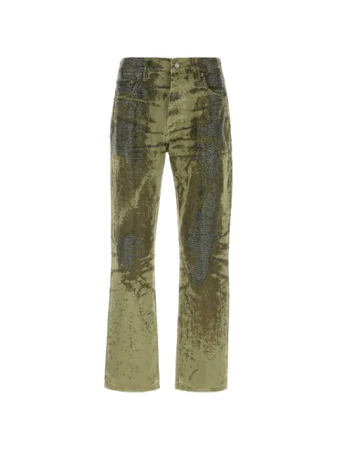 Purple Brand P011 Trompe L'oeil crystal-embellished jeans