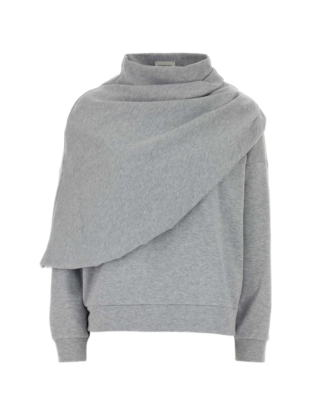Magda Butrym draped-cape sweatshirt - Grey