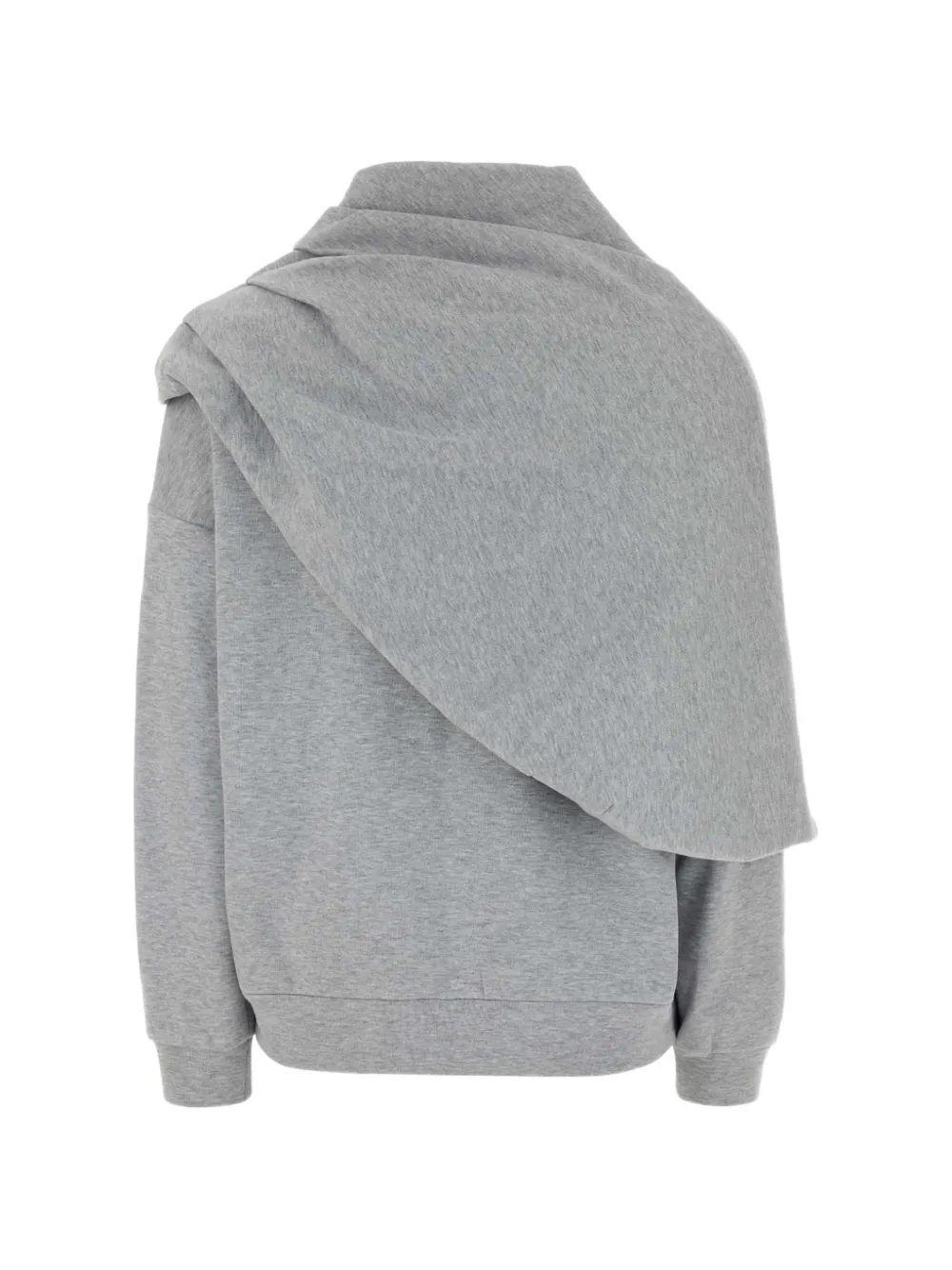 Magda Butrym draped-cape sweatshirt Grijs