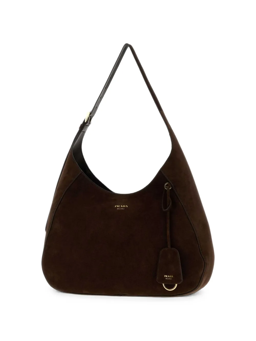 Prada Grote Boogie suède tas Bruin