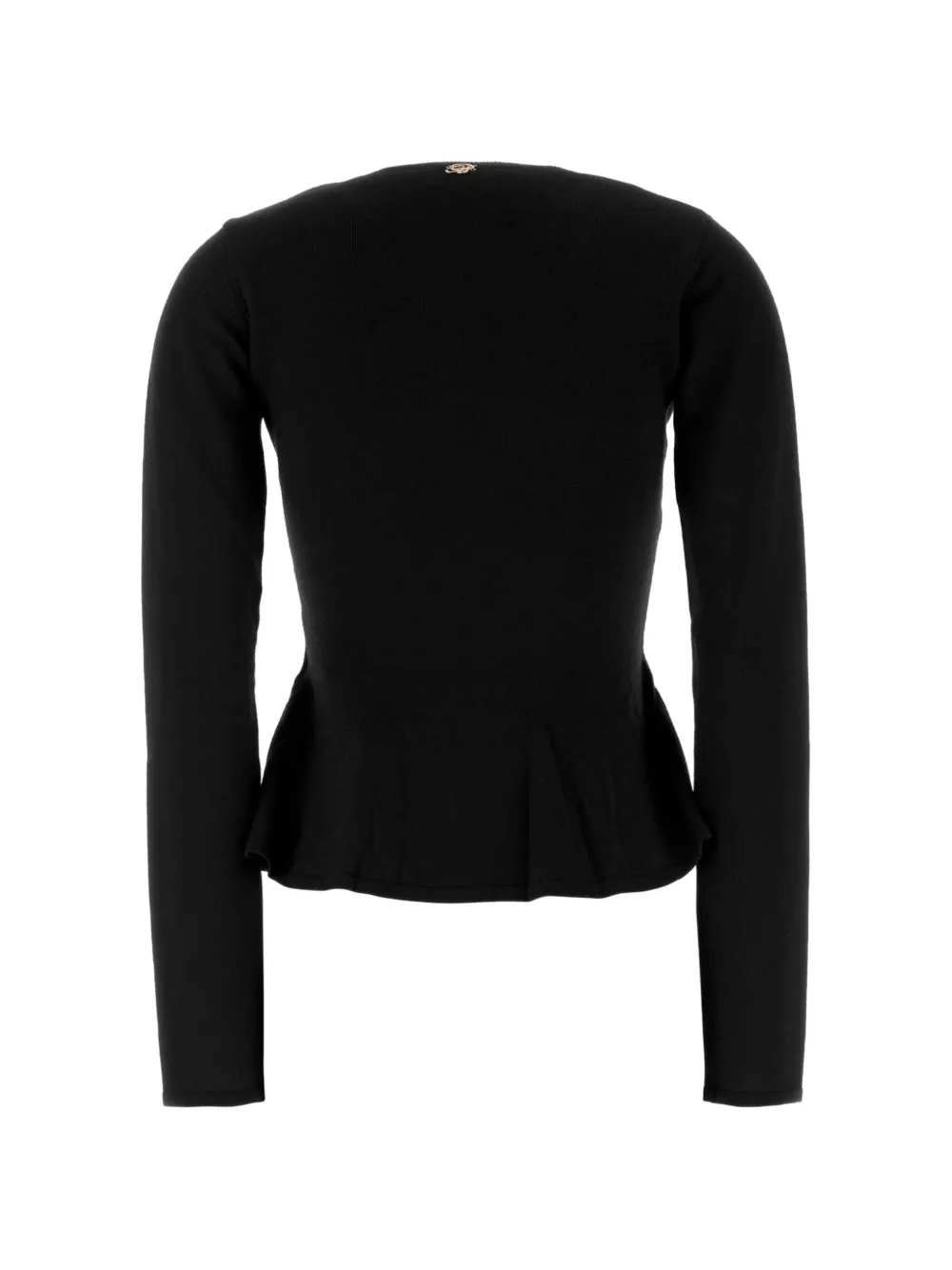 Blumarine Peplum trui met bloemen-applicatie Zwart