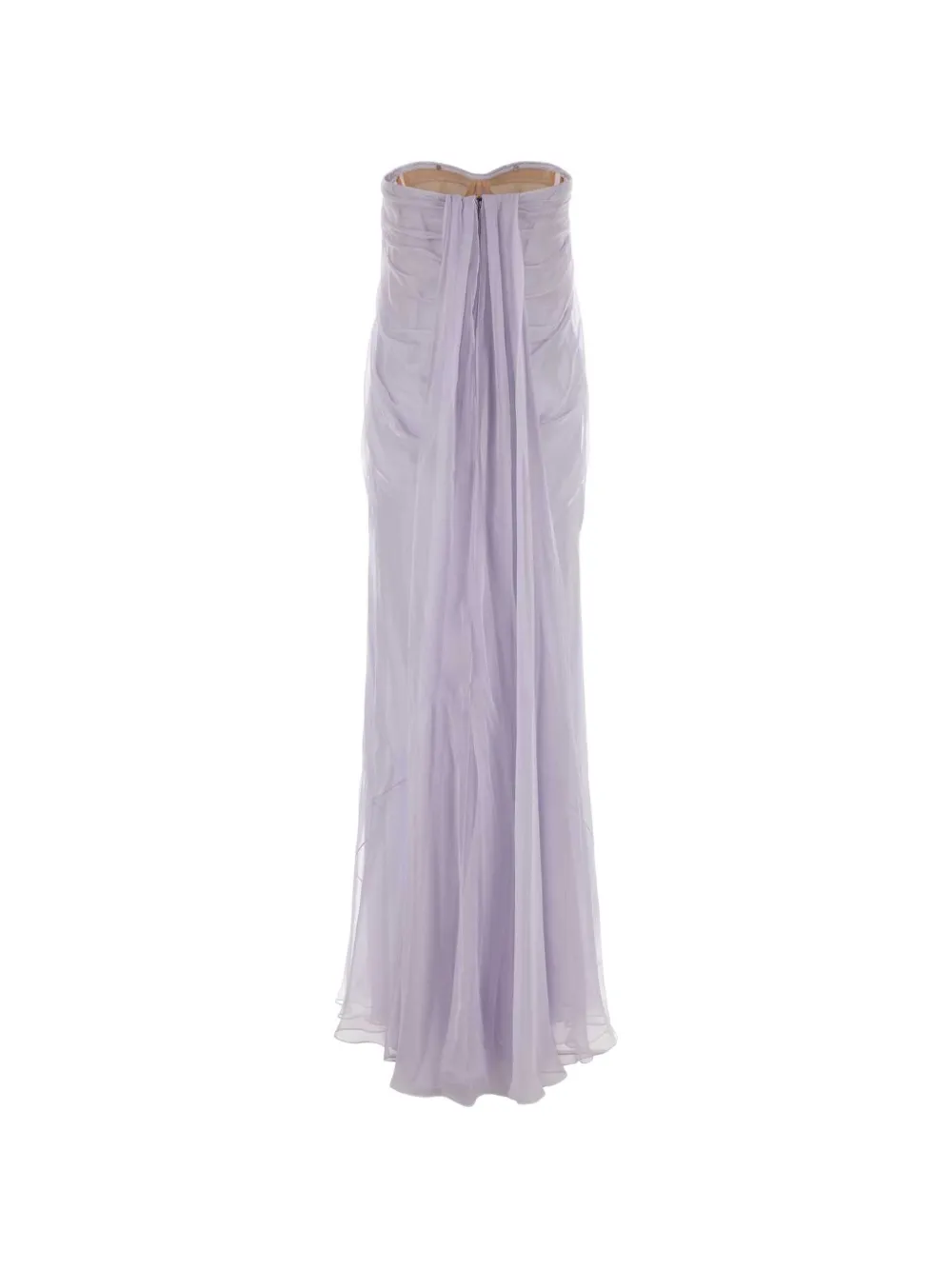 Alexander McQueen strapless silk maxi dress