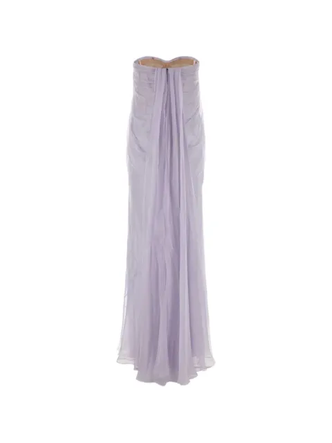 Alexander McQueen strapless silk maxi dress