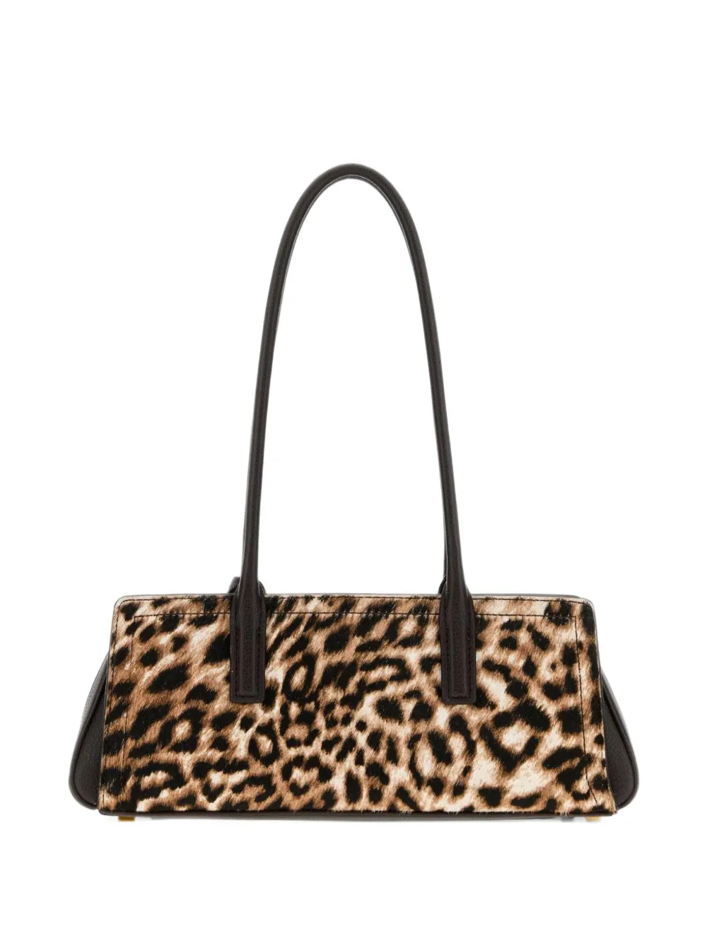 Michael Kors Laila kleine kalfsleren schoudertas met luipaardprint Beige