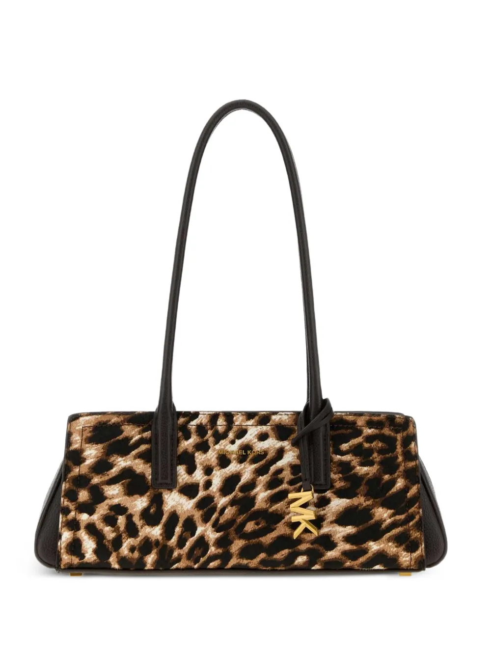 Michael Michael Kors Laila small leopard-print calf hair shoulder bag - Toni neutri