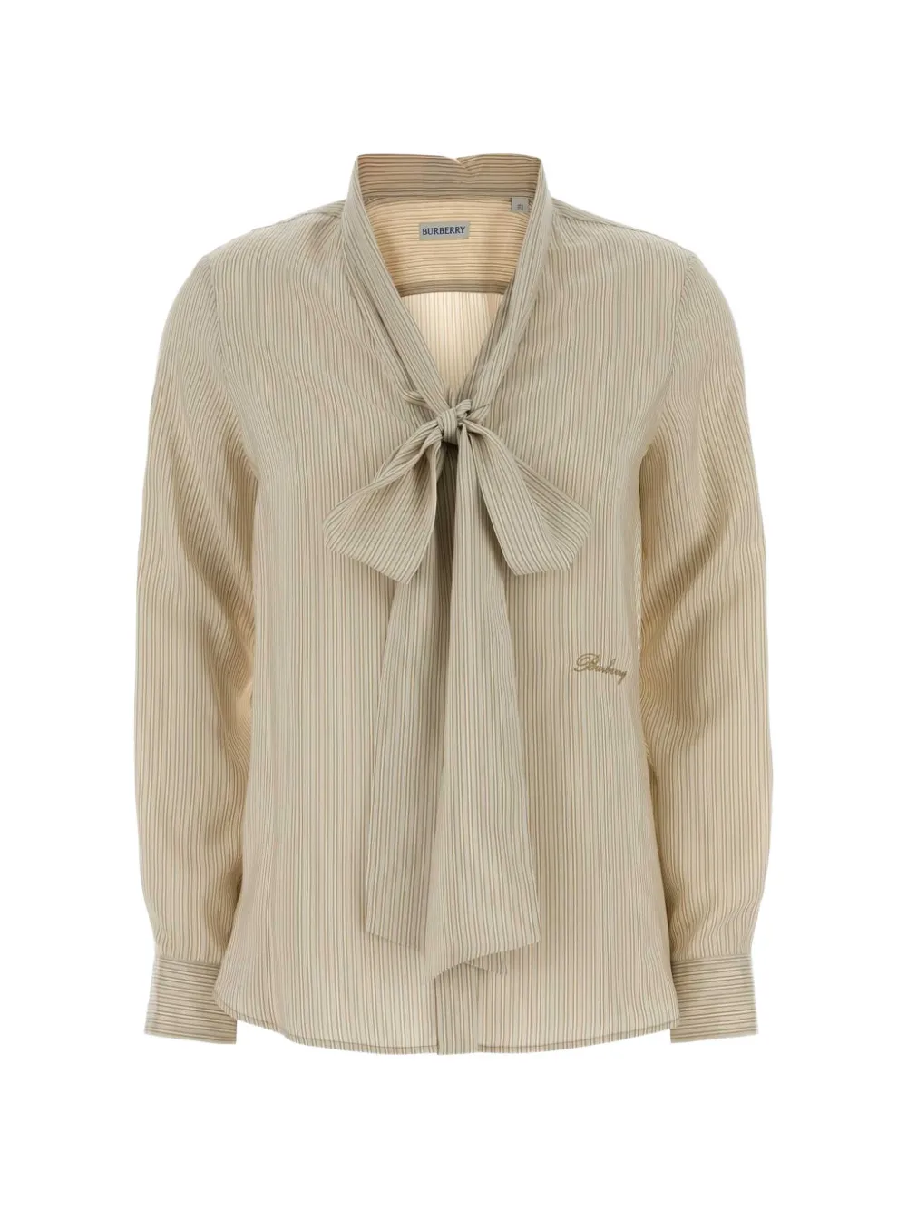 Burberry striped silk scarf blouse - Toni neutri