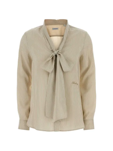Burberry striped silk scarf blouse