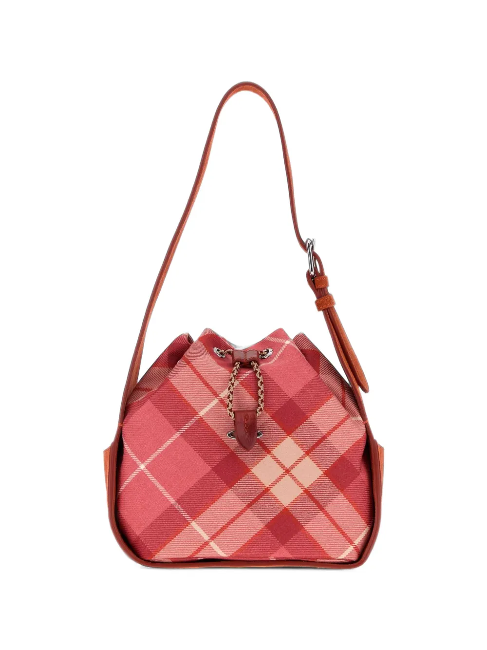 Vivienne Westwood Stacey tartan bucket bag - Rouge