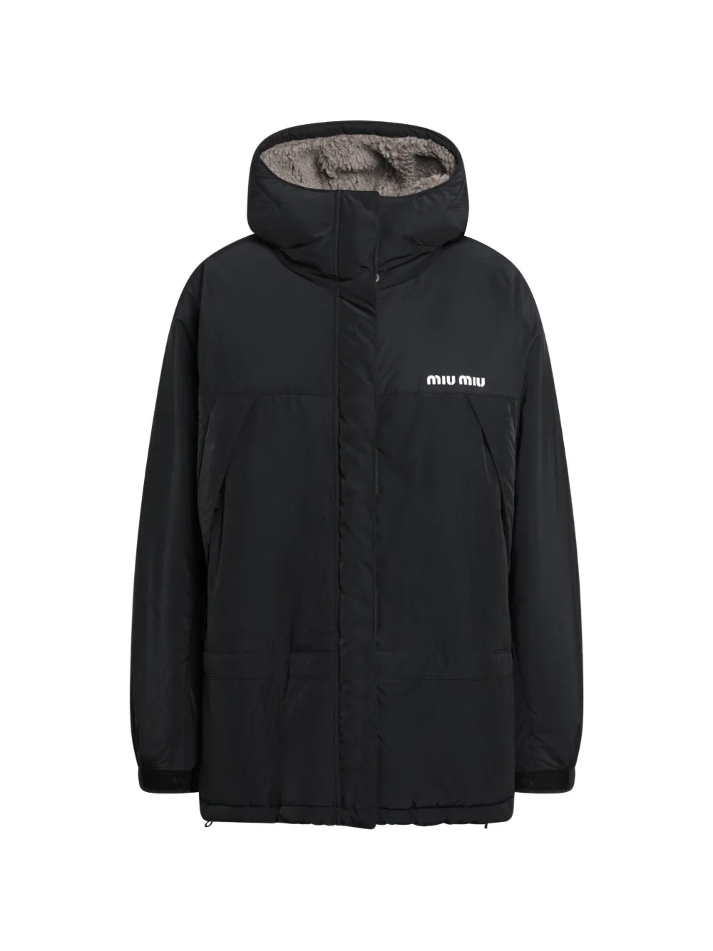 Miu Miu pongé down jacket - Nero