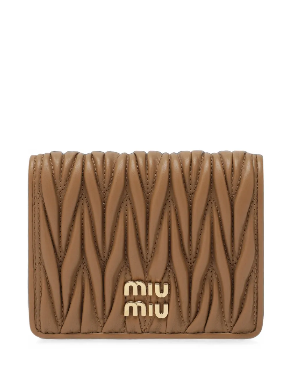 Miu Miu small Matelassé wallet - Marrone