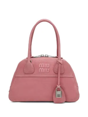 Prada レザー ショルダーバッグ | ピンク | FARFETCH JP