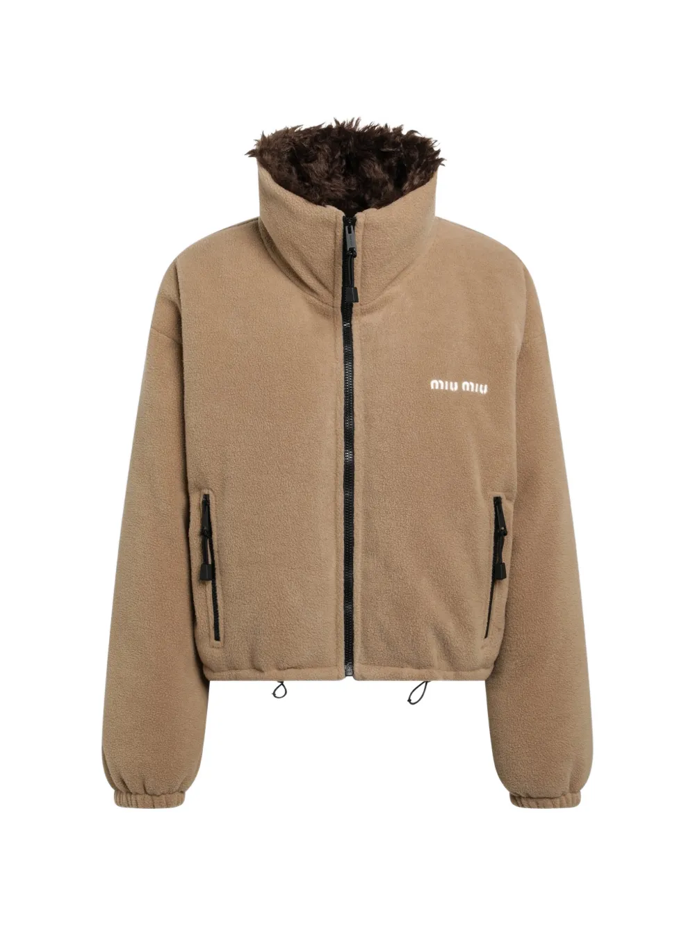 Miu Miu fleece down jacket - Marrone