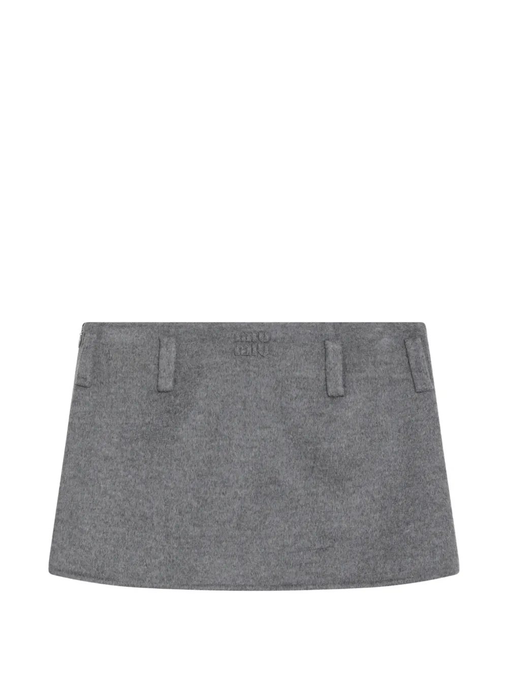 Miu Miu double-cashmere-and-wool miniskirt - Grigio